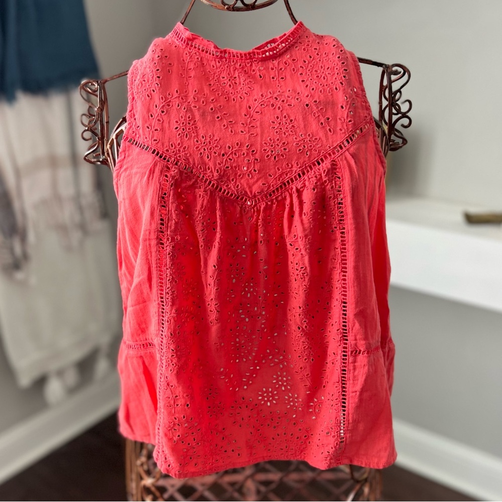 Abercrombie And Fitch Peach/Red Open Back Sleevel… - image 3